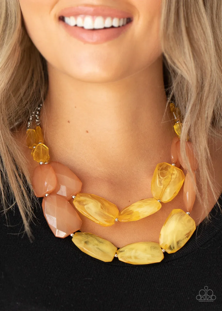 Gives Me Chills Yellow Paparazzi Necklace