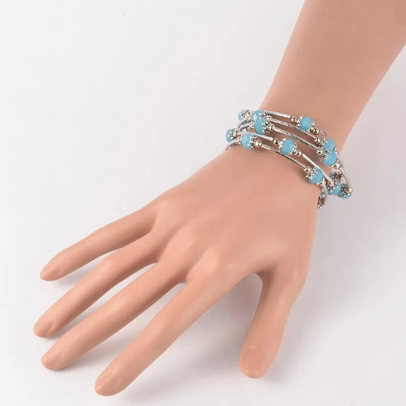 Glass Bead Wrap Bracelet
