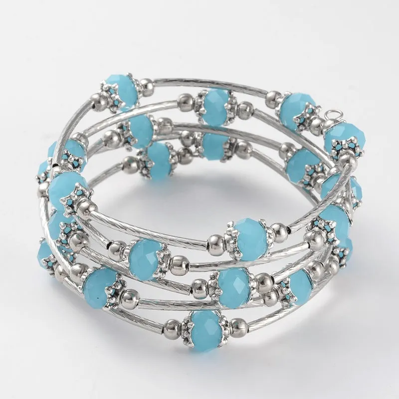 Glass Bead Wrap Bracelet