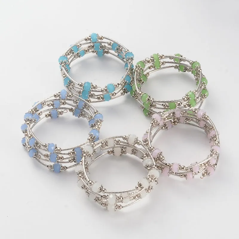 Glass Bead Wrap Bracelet