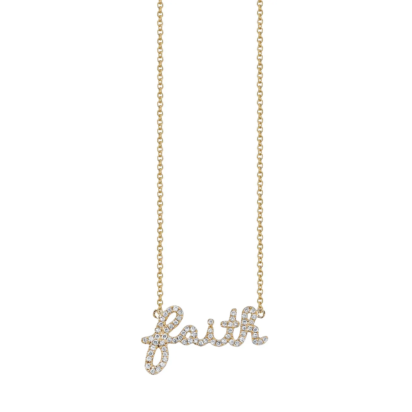 Gold & Diamond Faith Necklace