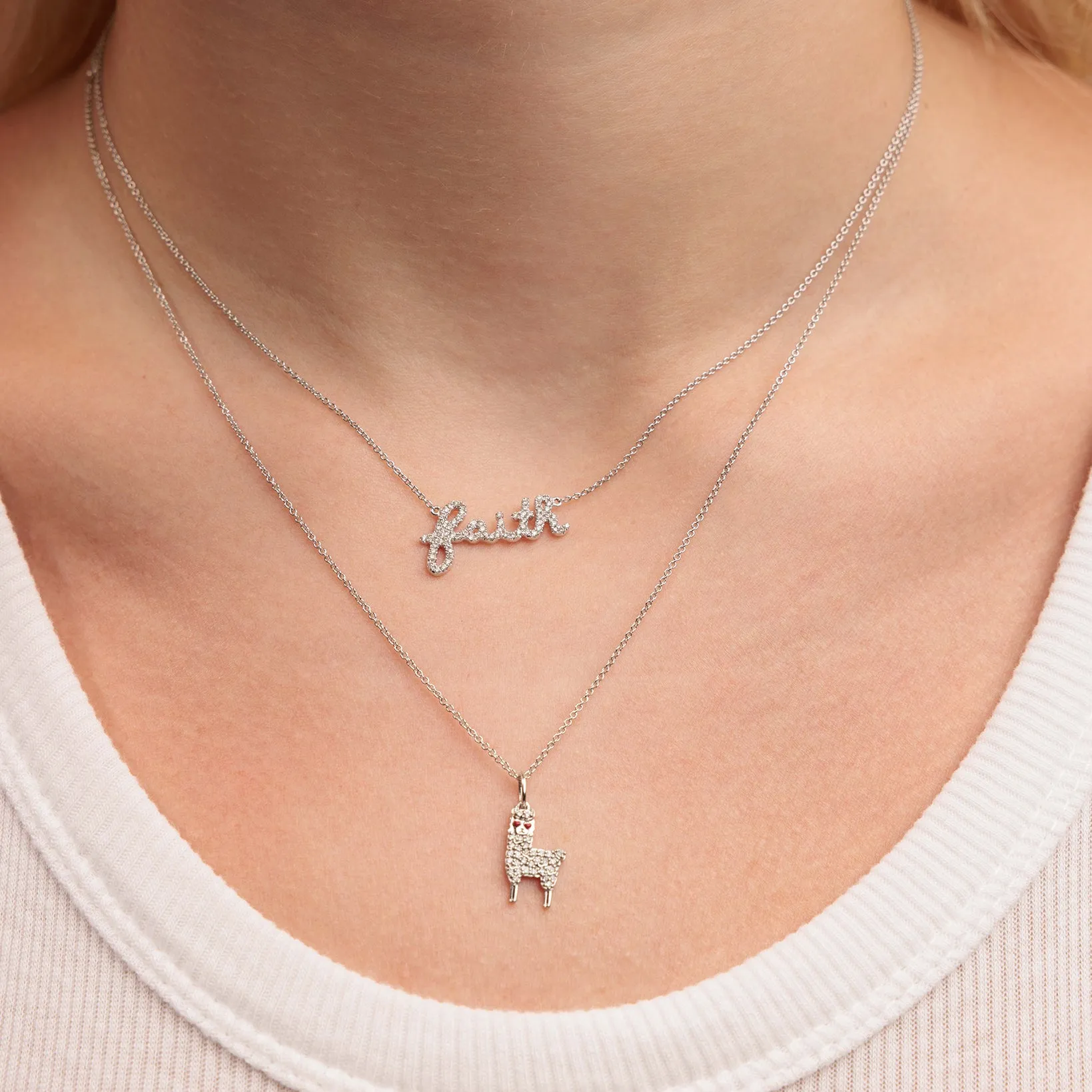 Gold & Diamond Faith Necklace