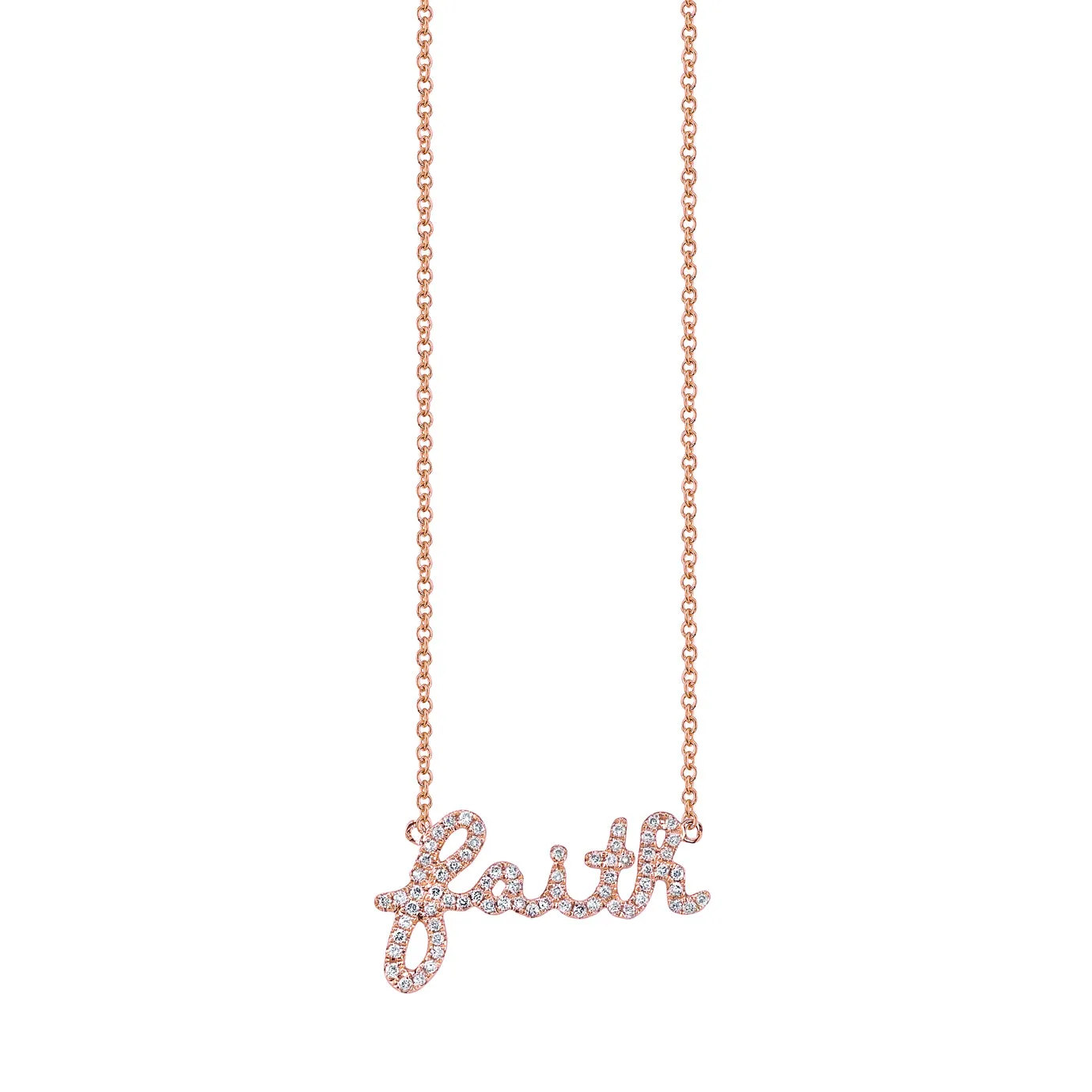 Gold & Diamond Faith Necklace