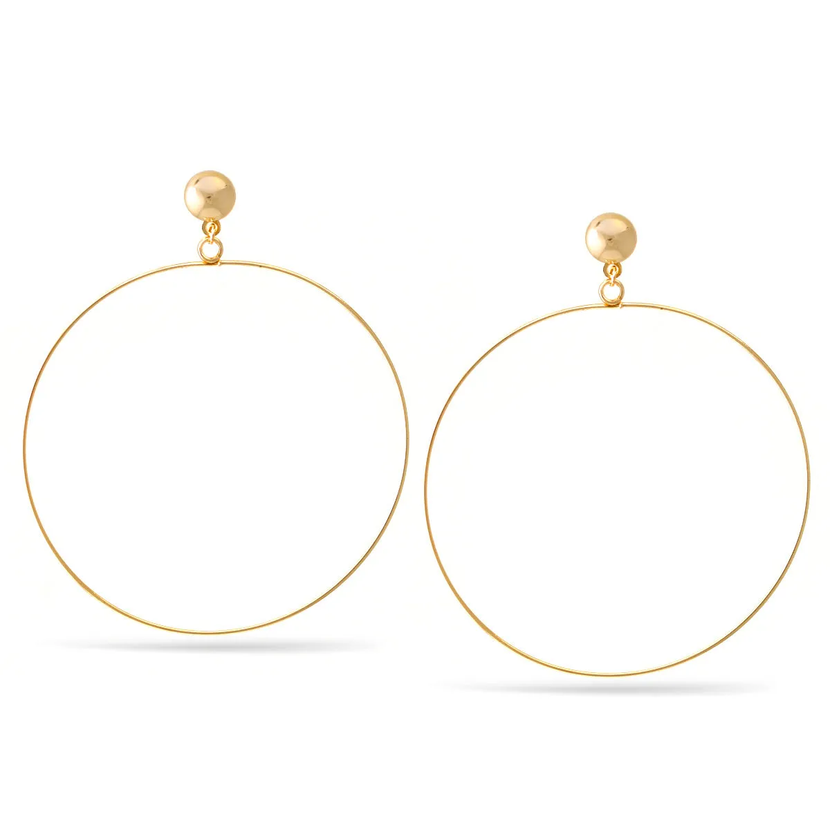 GOLD CIRCLE POST EARRINGS #SWKK-11237GLD