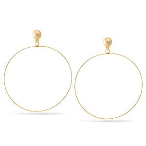 GOLD CIRCLE POST EARRINGS #SWKK-11237GLD