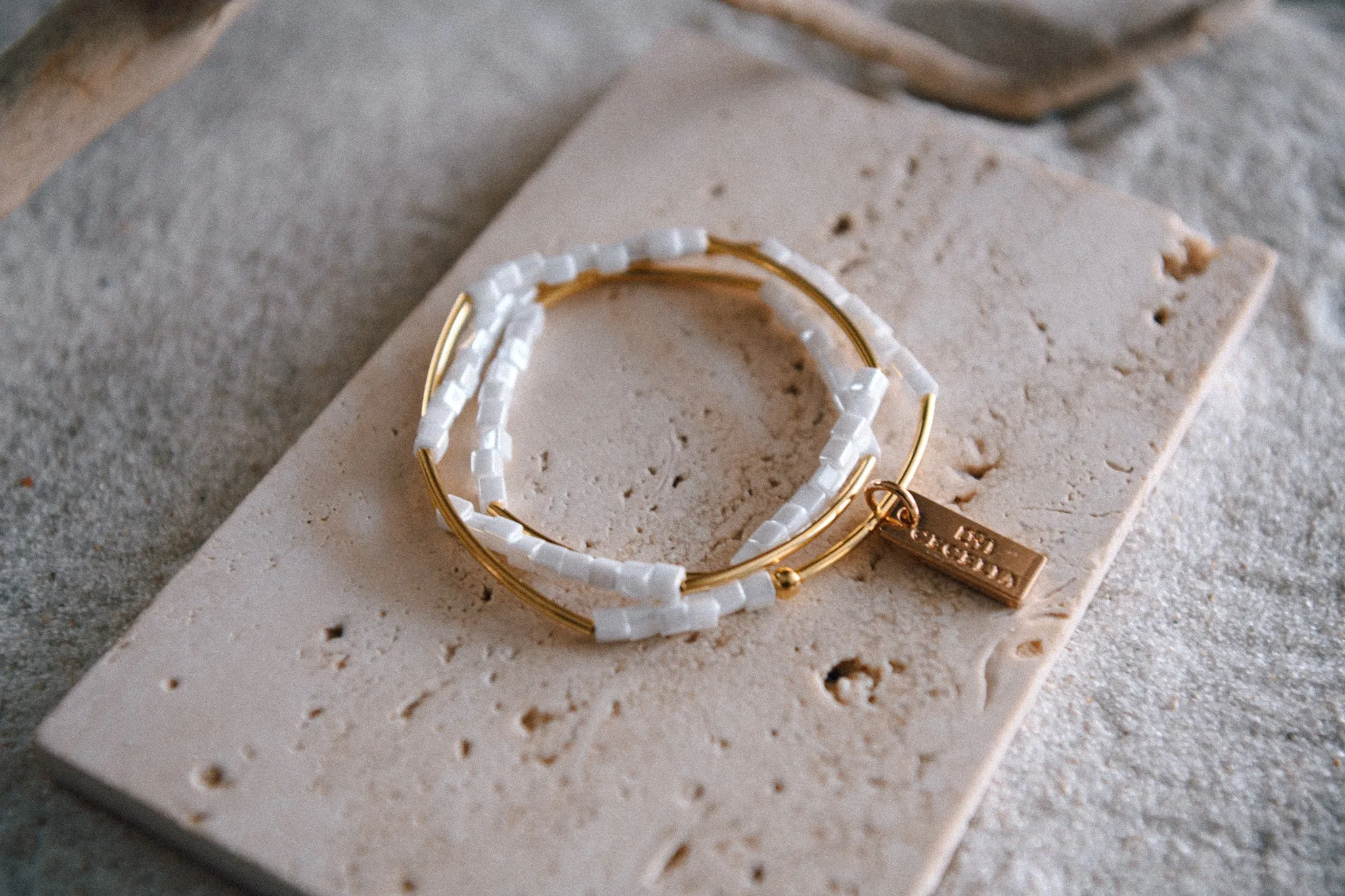 Gold Filled Triple Wrap Stretch Bracelet
