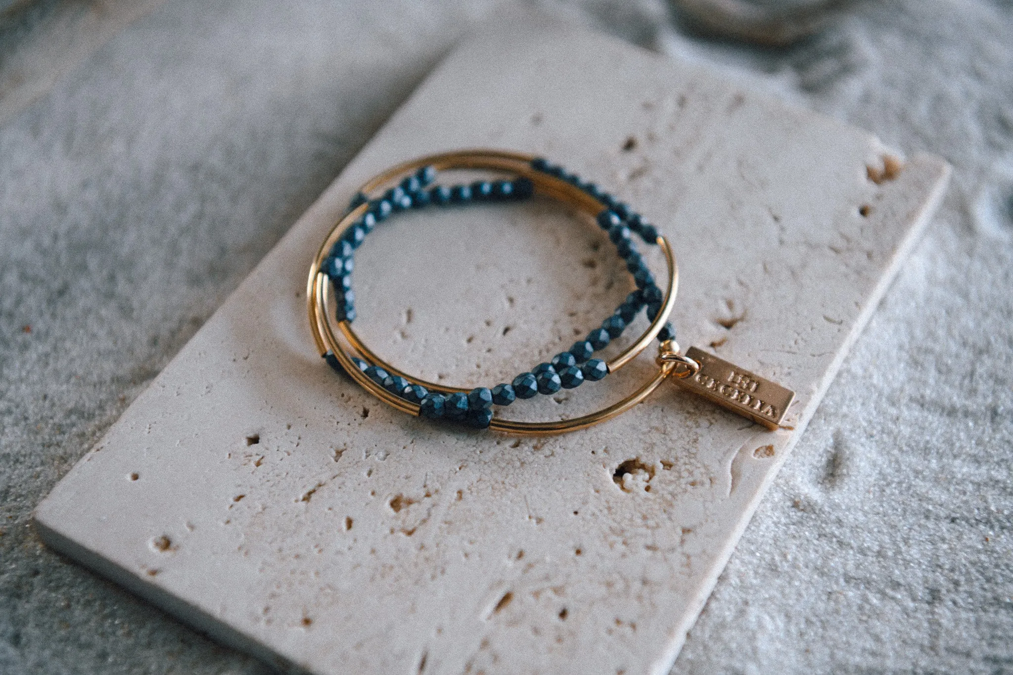 Gold Filled Triple Wrap Stretch Bracelet