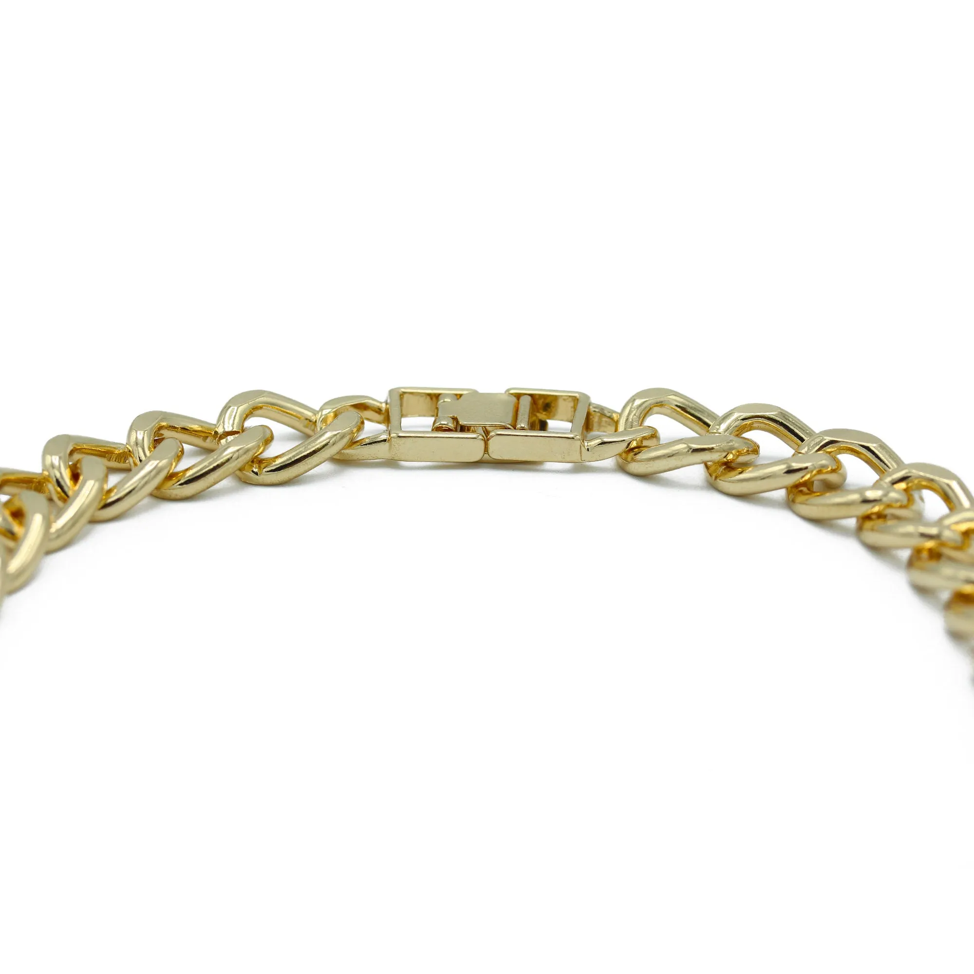 GOLD FLAT CURB CHAIN NECKLACE #FW1202518 (XD21)