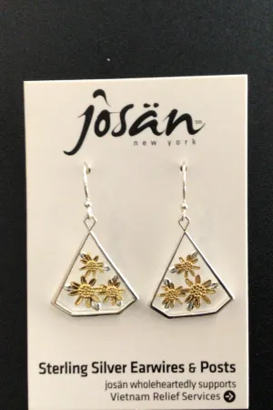 Gold Flower Earrings