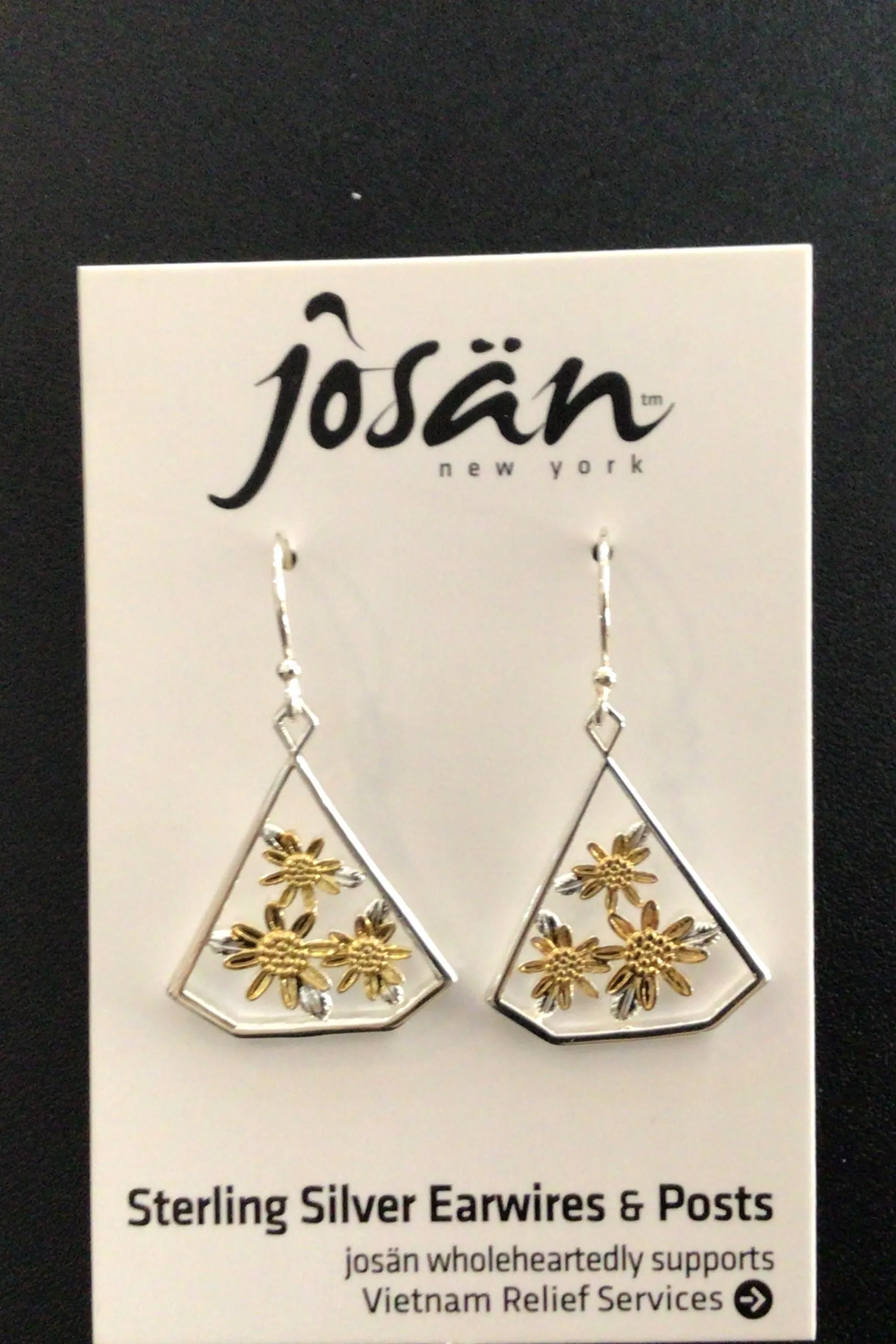 Gold Flower Earrings