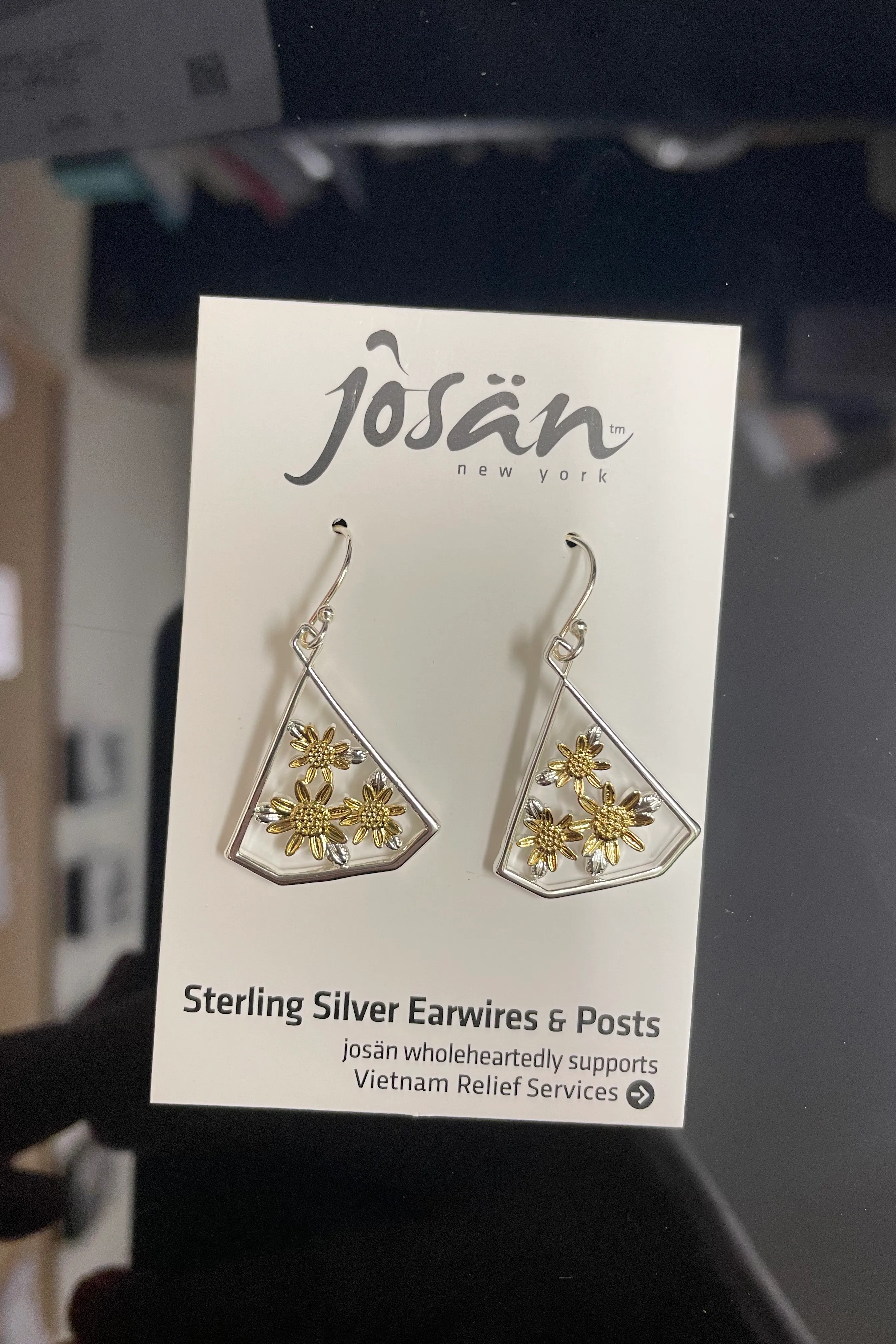 Gold Flower Earrings