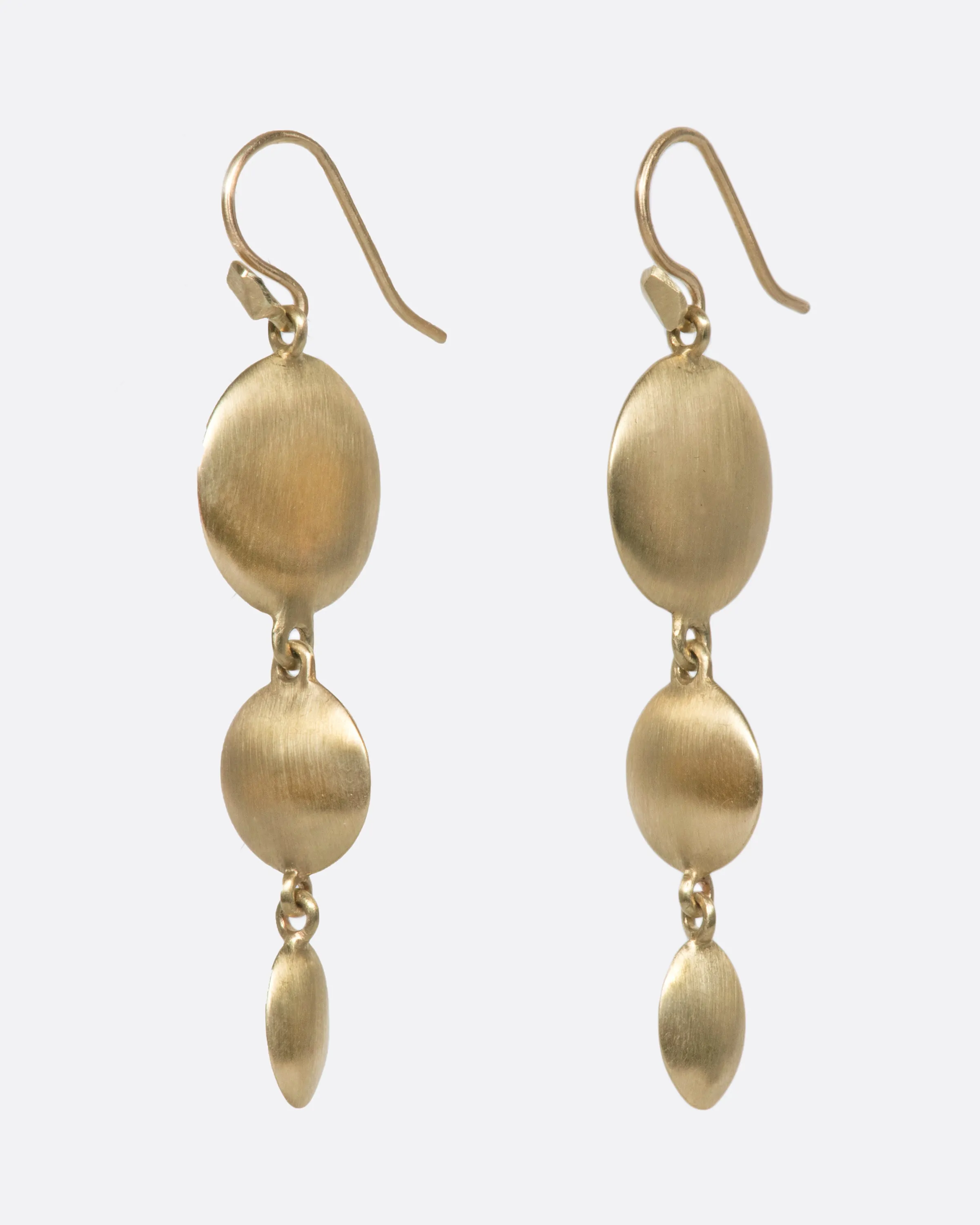 Gold Horea Triple Drop Earrings