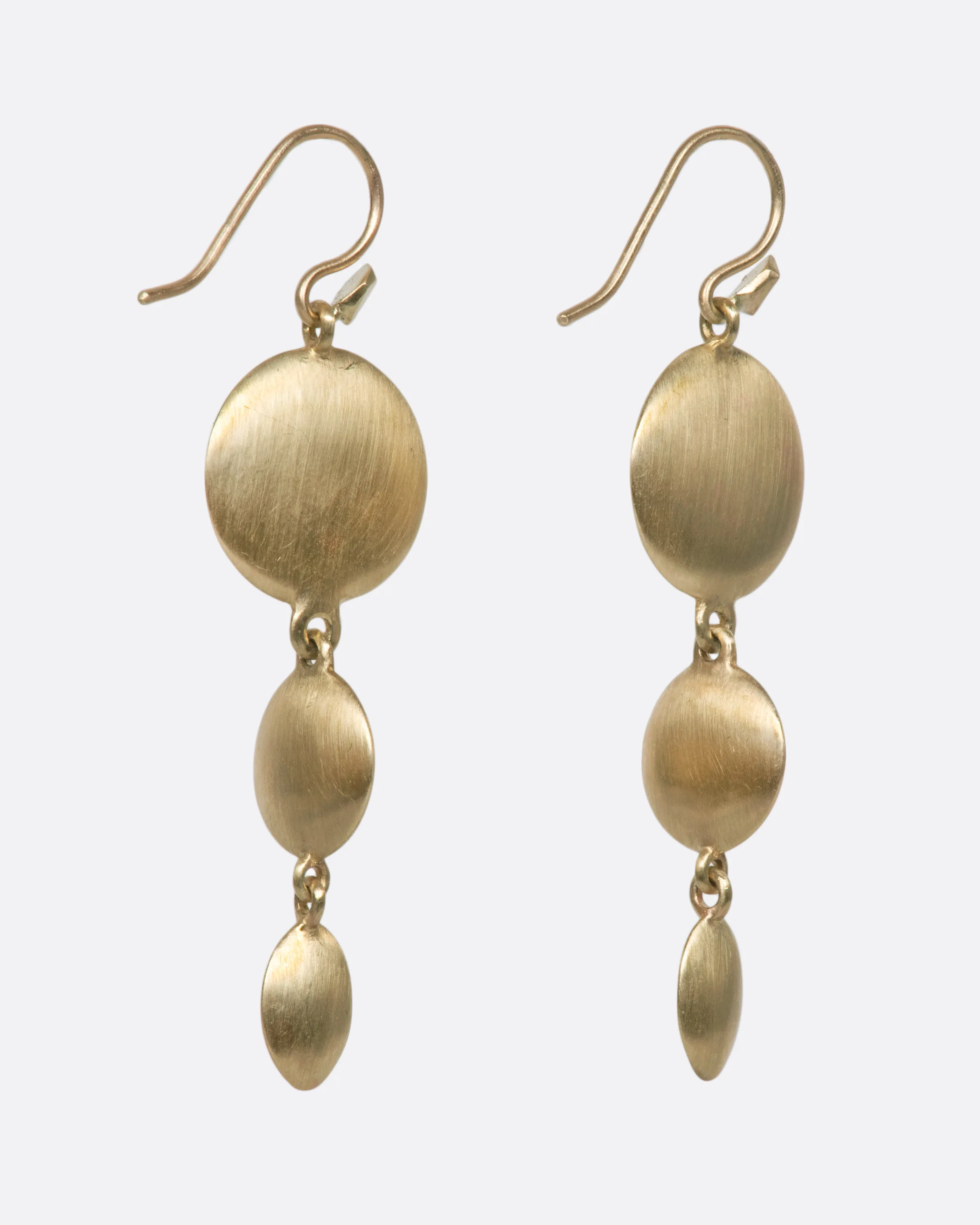 Gold Horea Triple Drop Earrings