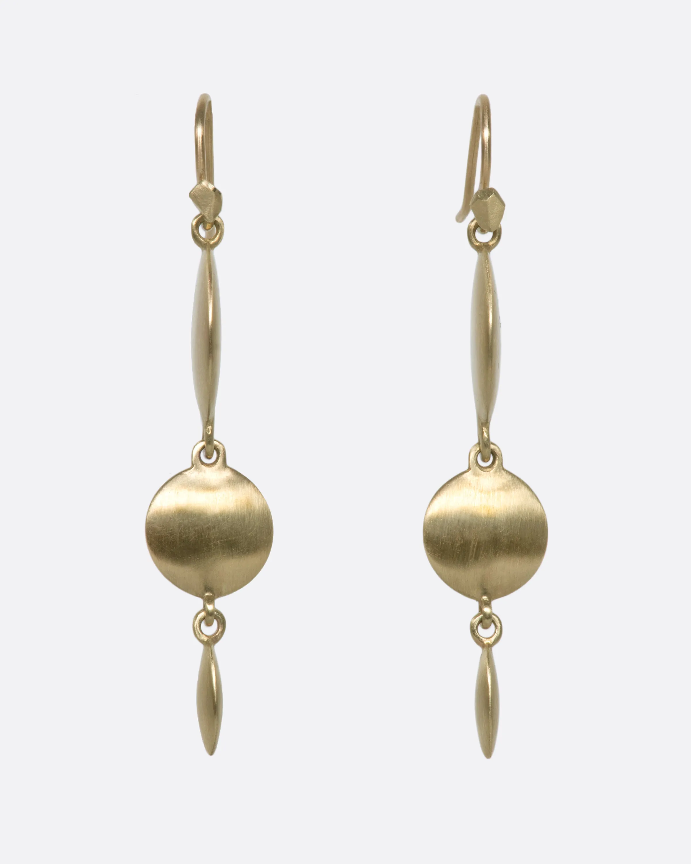 Gold Horea Triple Drop Earrings