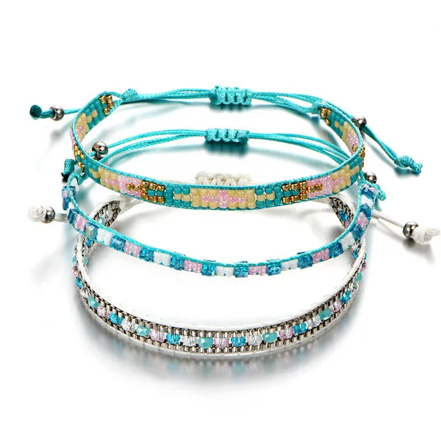 Gold Leather Wrap Bracelets (variations)
