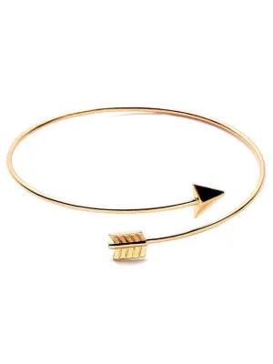 Gold Plated Arrow Wrap Bangle