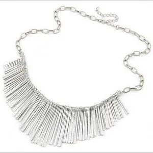 Gold Silver Gray 3 Colors Tassel Necklace Collier Femme High Quality Vintage Jewelry Statement Chokers Necklace & Pendants