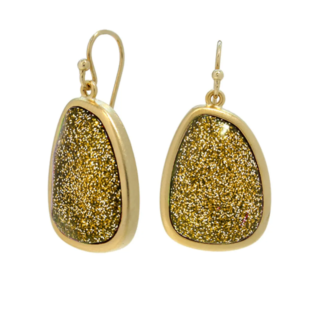 Gold Tone Stardust Earrings