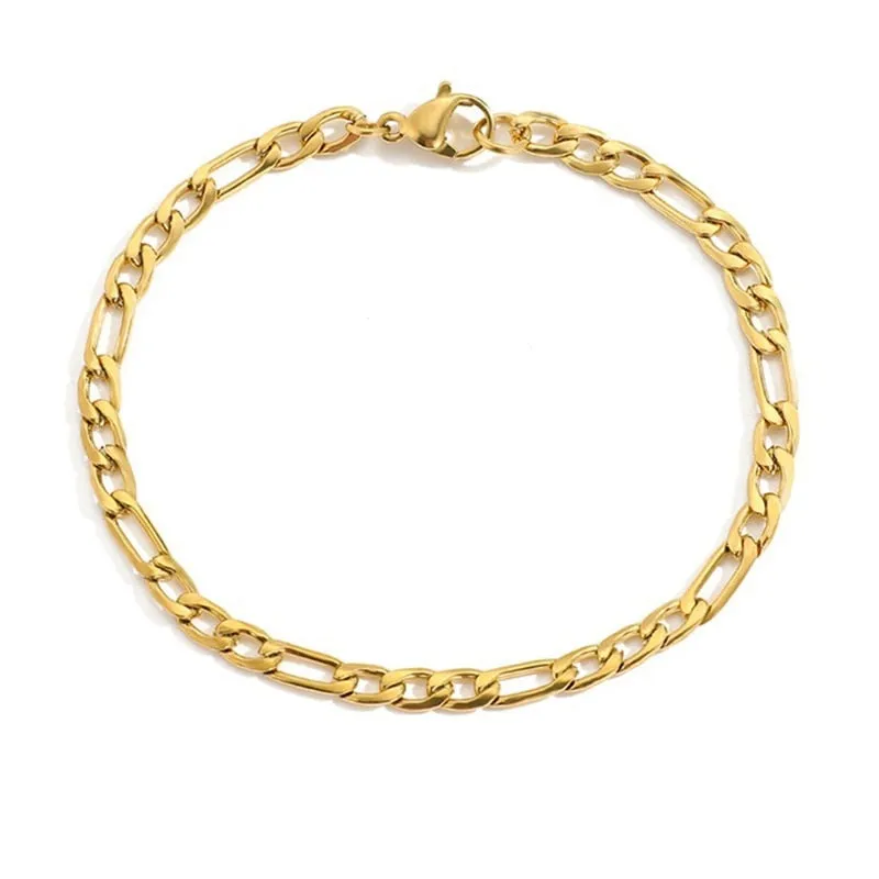 Gold Twist Cuban Chain Bracelet for Women Jewelry Gifts