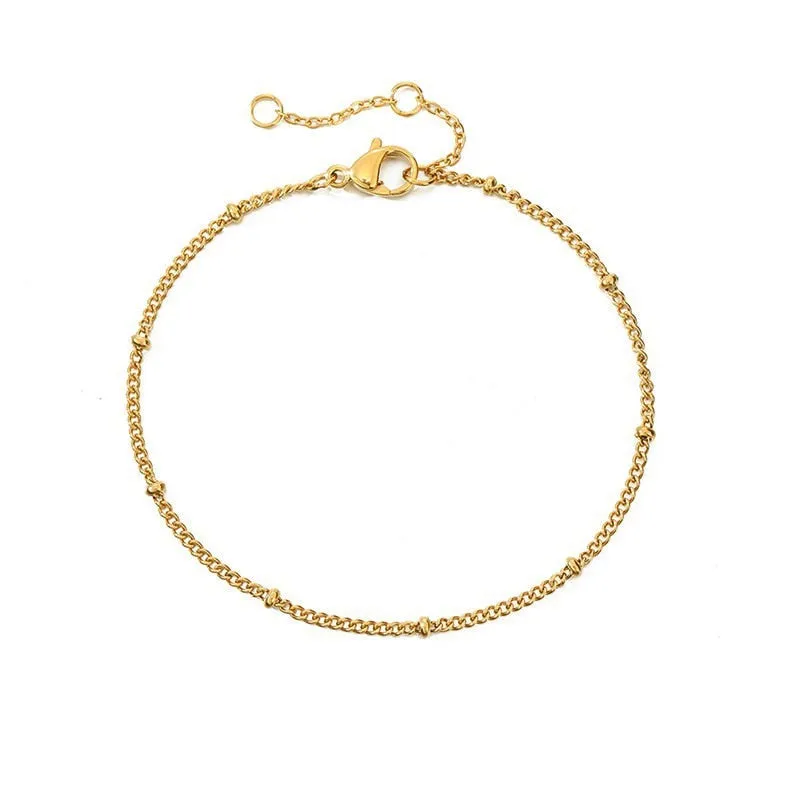 Gold Twist Cuban Chain Bracelet for Women Jewelry Gifts