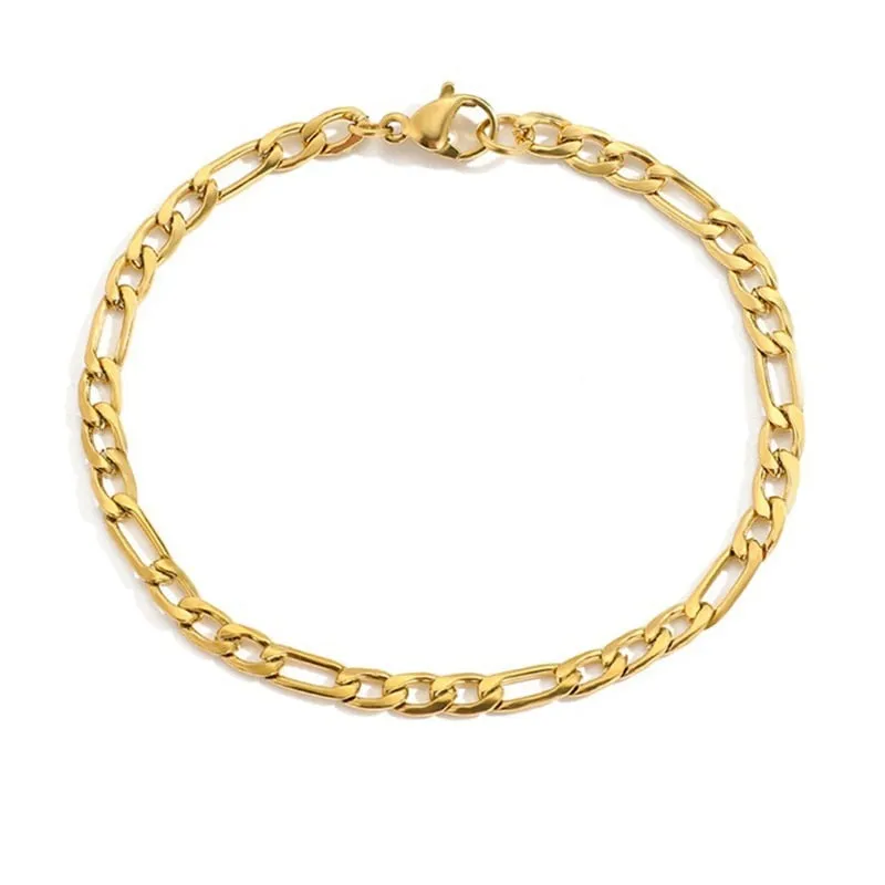 Gold Twist Cuban Chain Bracelet for Women Jewelry Gifts