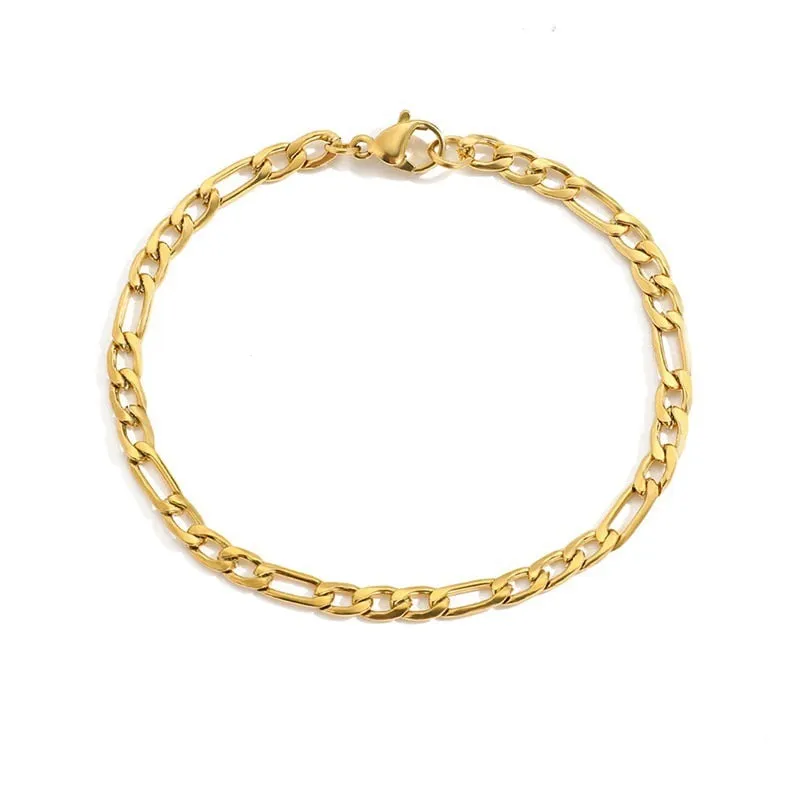Gold Twist Cuban Chain Bracelet for Women Jewelry Gifts