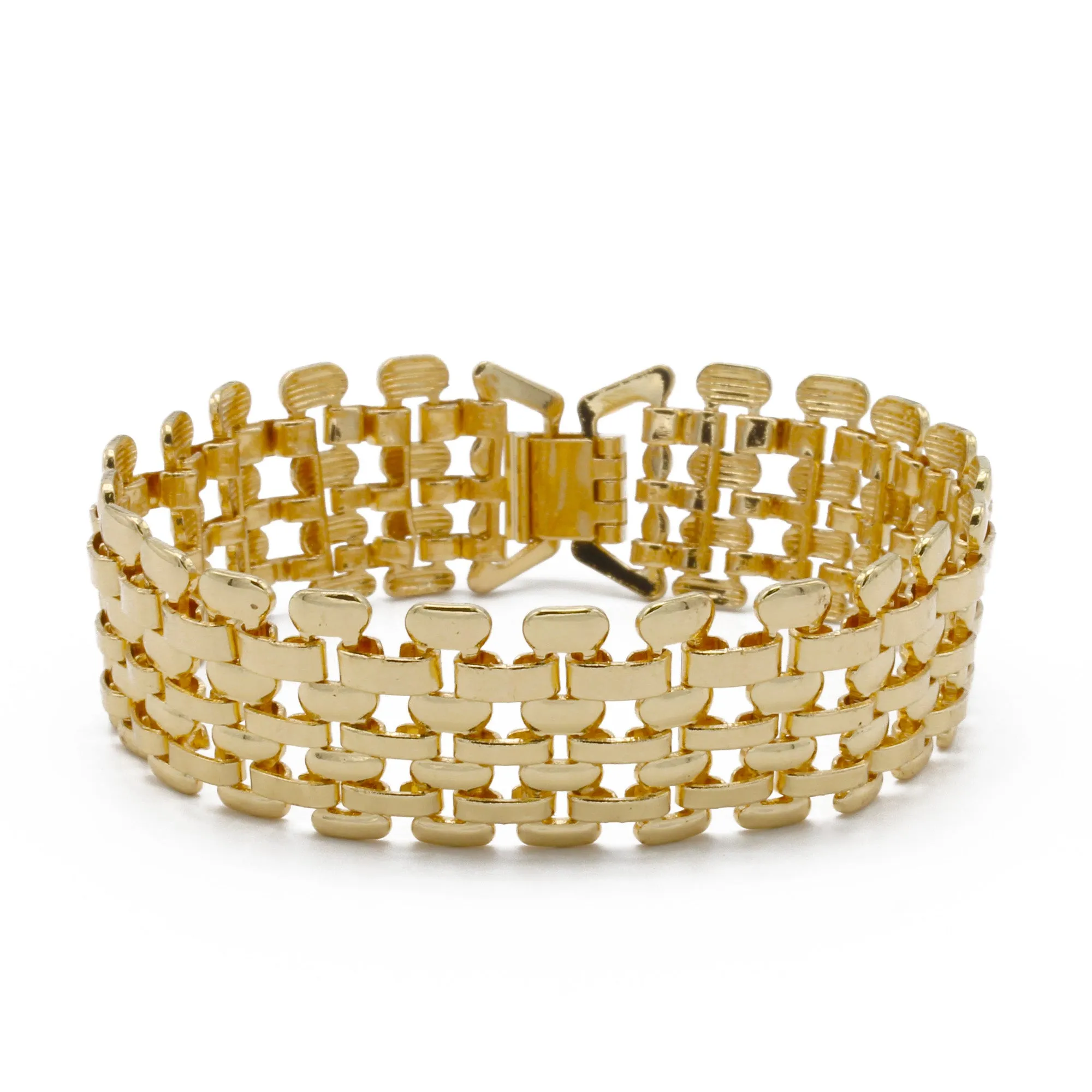 GOLD WATCH CHAIN METAL BRACELET #DWB-4572G(OE9)