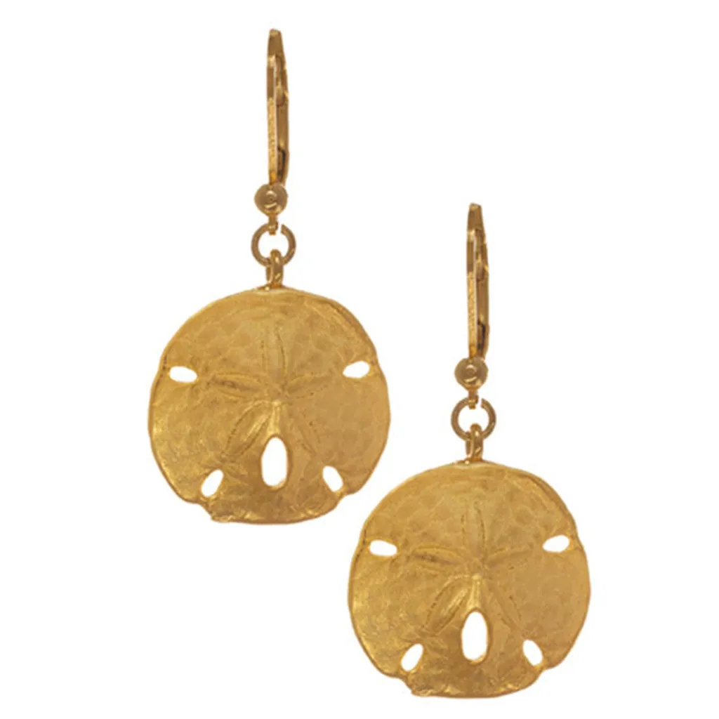 Goldtone Sand Dollar Earrings (Large)
