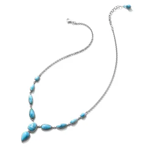 Gorgeous Caribbean Larimar Sterling Silver Statement Necklace