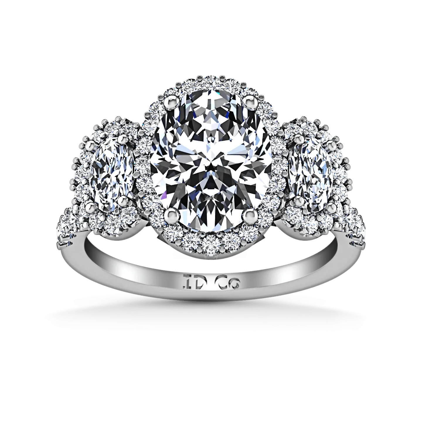 Halo Oval Diamond Engagement Ring Summer 14K White Gold