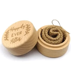 Happily Ever After- Wood ring Box