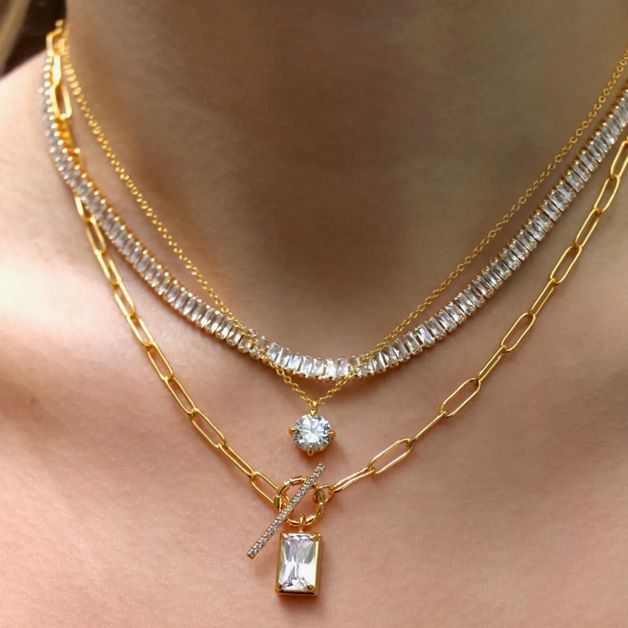 Hayden Toggle Necklace Paperclip Chain