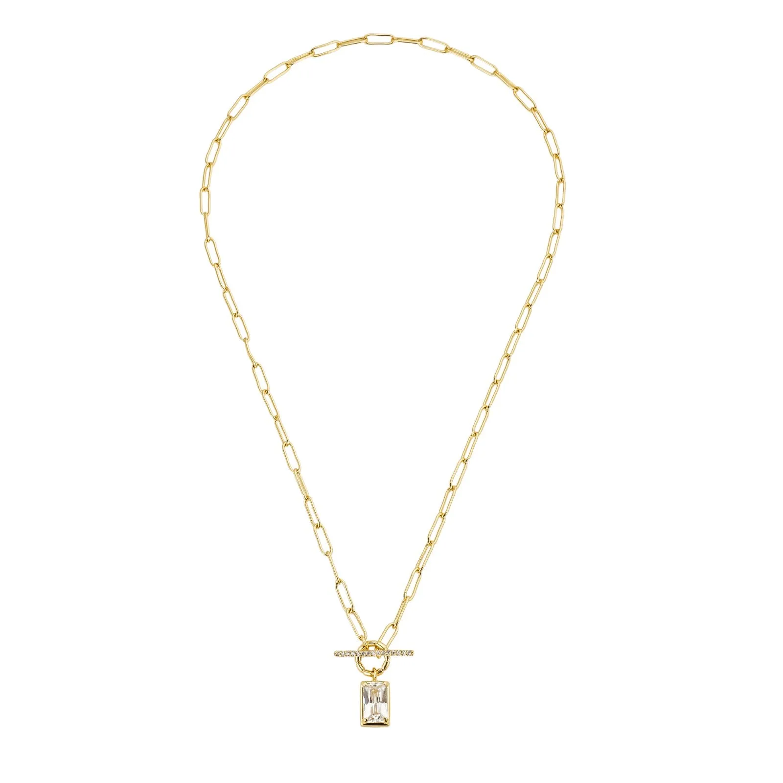 Hayden Toggle Necklace Paperclip Chain