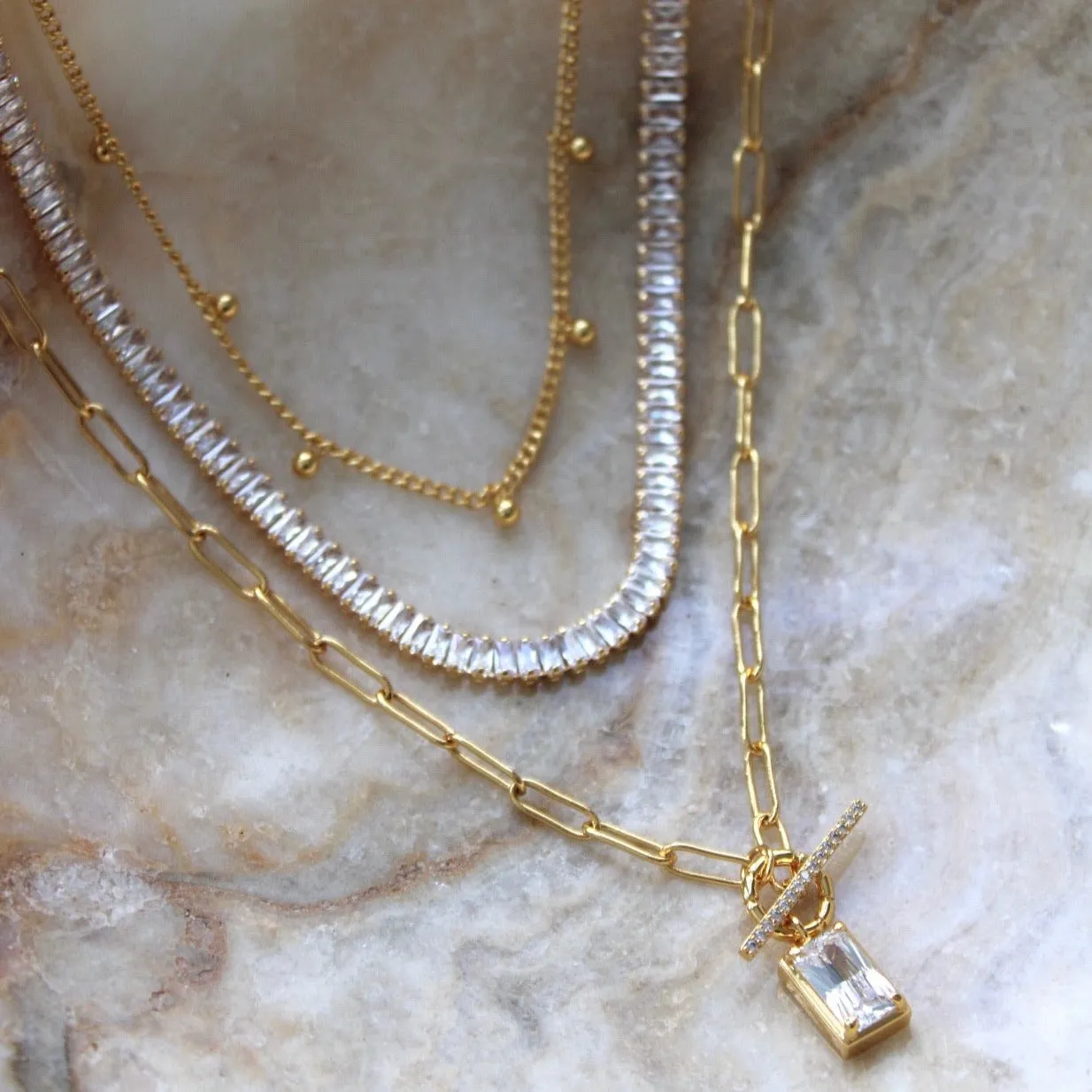 Hayden Toggle Necklace Paperclip Chain