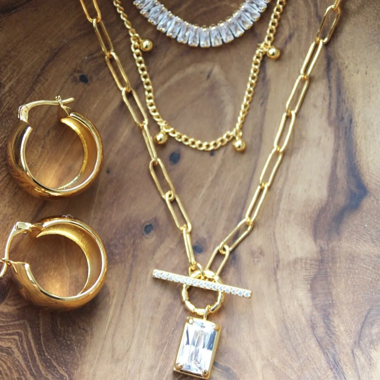 Hayden Toggle Necklace Paperclip Chain