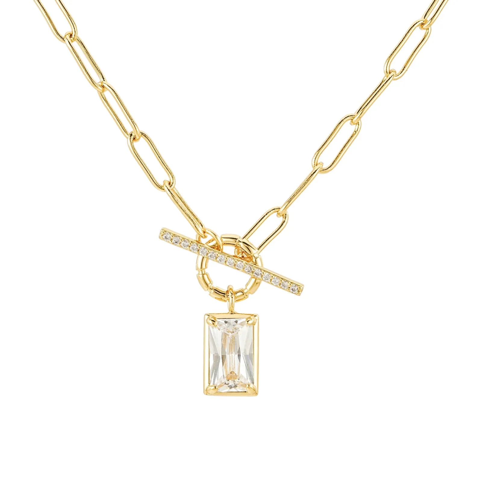 Hayden Toggle Necklace Paperclip Chain
