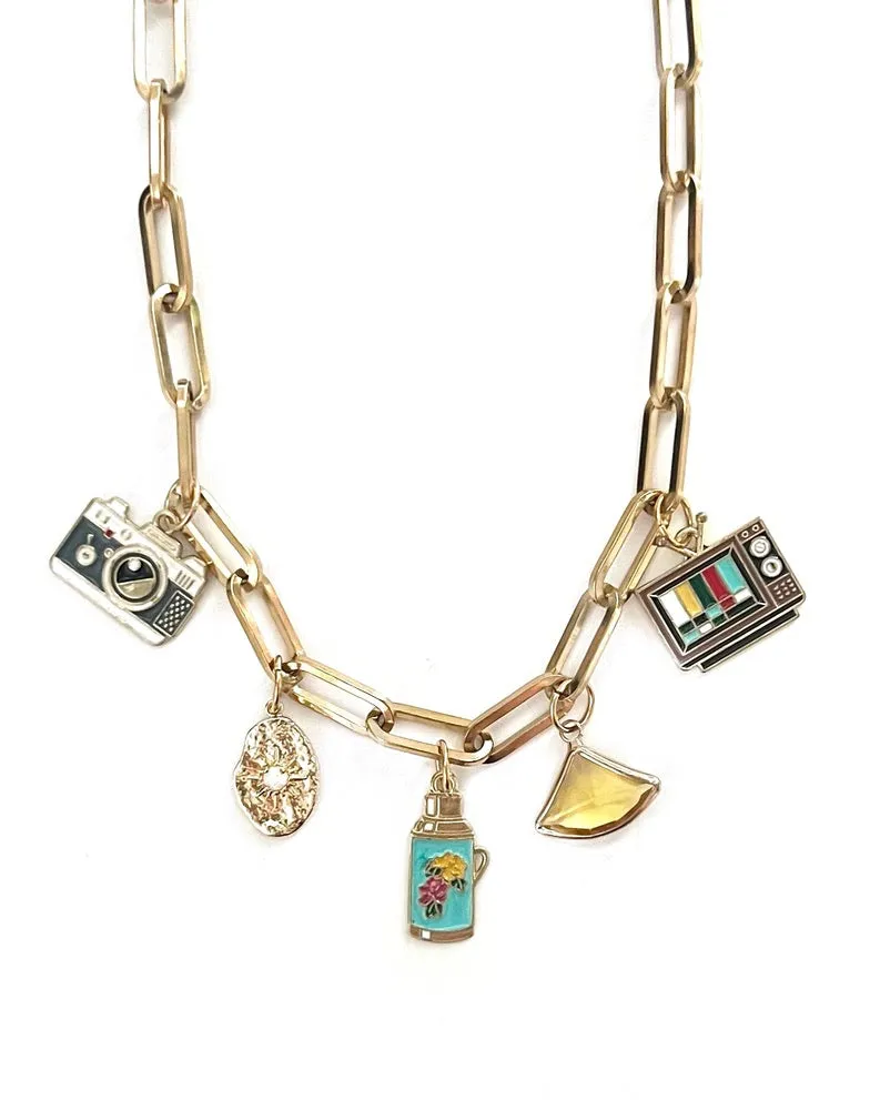 Hazel Vintage Retro Charm Necklace || Choose Style