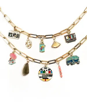 Hazel Vintage Retro Charm Necklace || Choose Style