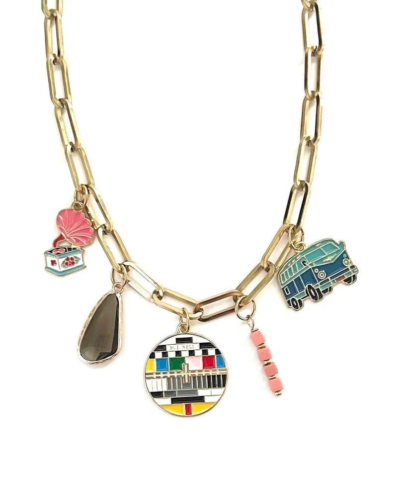 Hazel Vintage Retro Charm Necklace || Choose Style