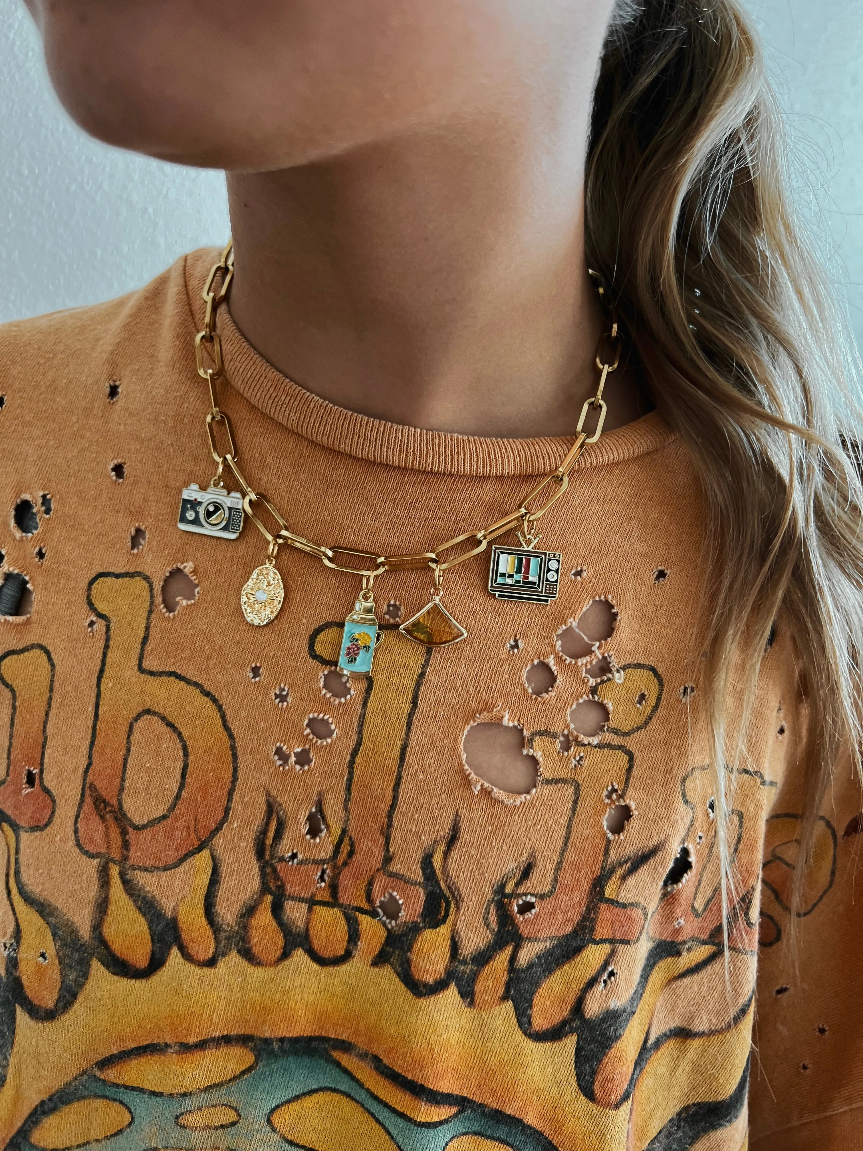 Hazel Vintage Retro Charm Necklace || Choose Style