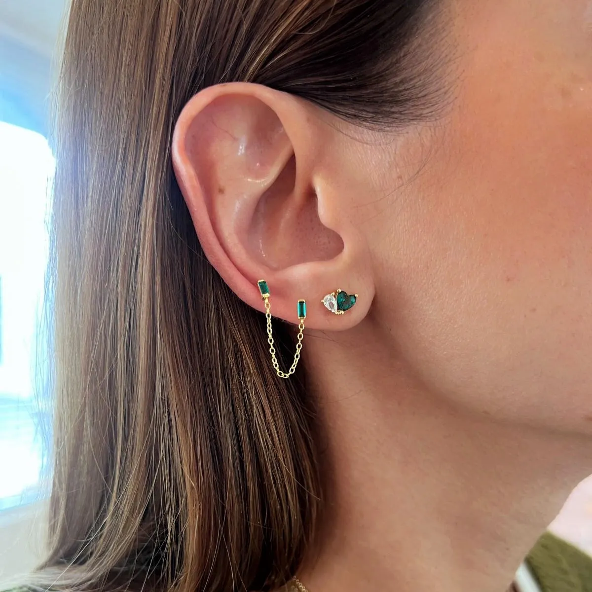 Heart & Drop Mini Earrings