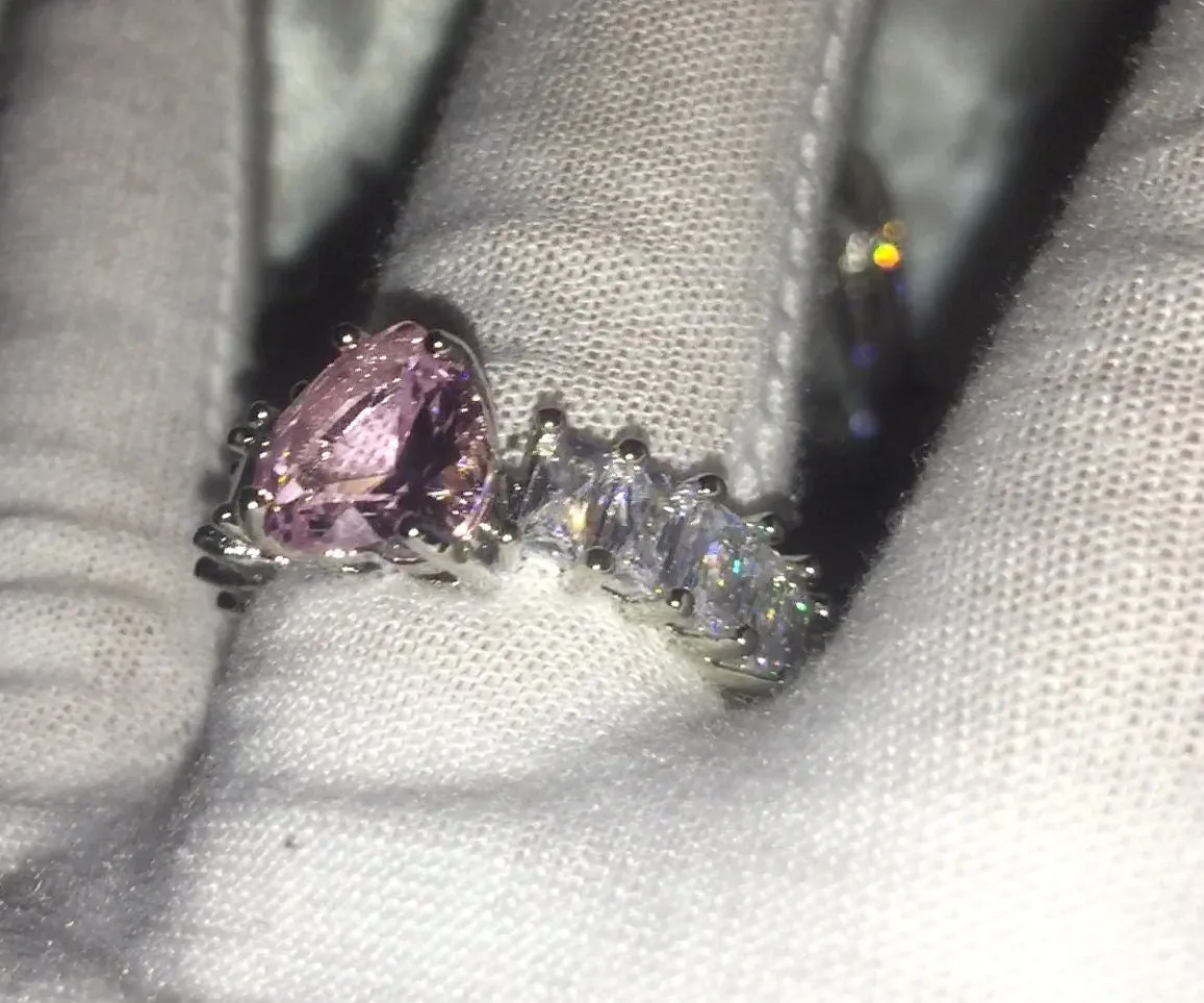 Heart Ring | Heart Shaped Ring | Heart Shape Ring | Diamond Heart Ring | Heart Ring with Diamonds | Engagement Ring | Pink Diamond Ring
