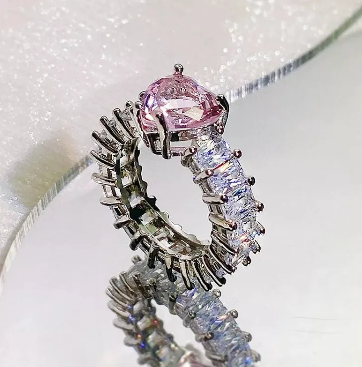 Heart Ring | Heart Shaped Ring | Heart Shape Ring | Diamond Heart Ring | Heart Ring with Diamonds | Engagement Ring | Pink Diamond Ring