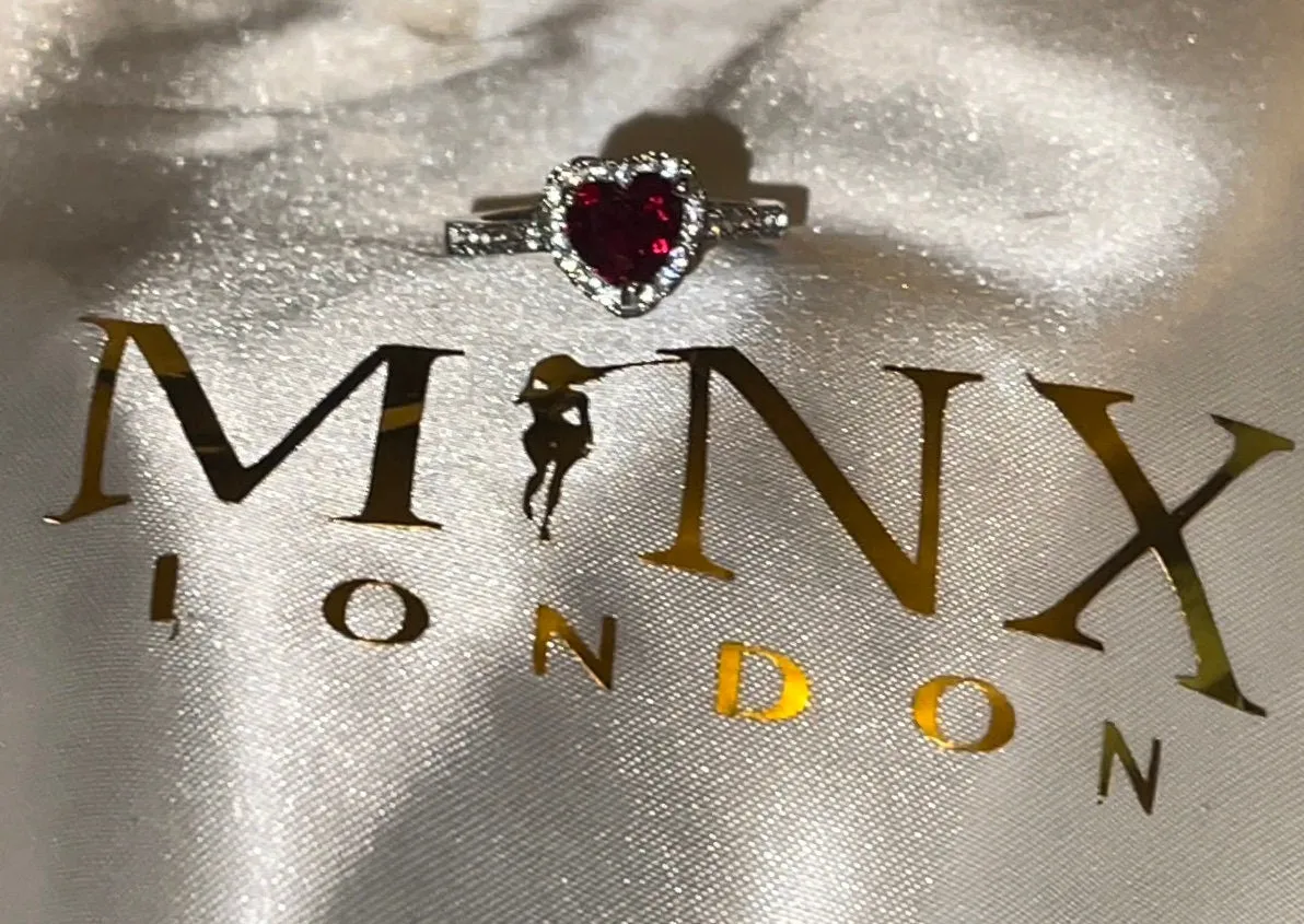 Heart Ring | Red Diamond Heart Ring | Heart Shape Ring | Diamond Heart Ring | Womens Red Diamond Ring | Engagement Ring | Red Diamond Ring