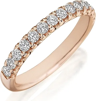 Henri Daussi Pave Diamond Wedding Band