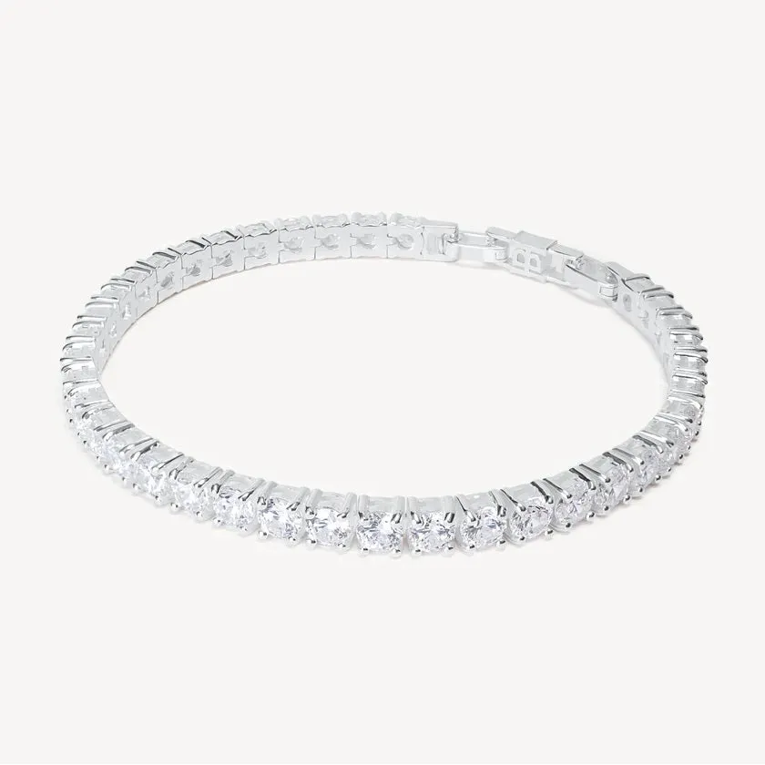 Hillberg & Berk Sterling Silver CZ Bold Tennis Bracelet