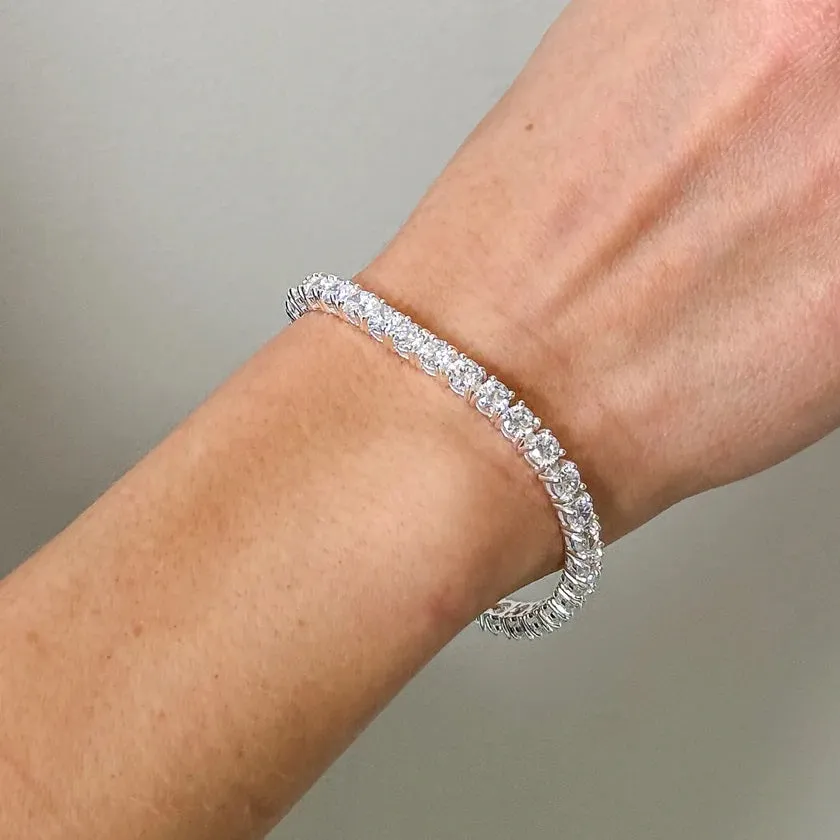 Hillberg & Berk Sterling Silver CZ Bold Tennis Bracelet