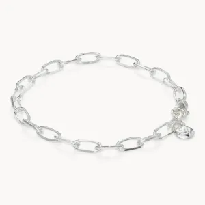 Hillberg & Berk Sterling Silver or Gold Plated Emily Paperclip Chain Bracelet
