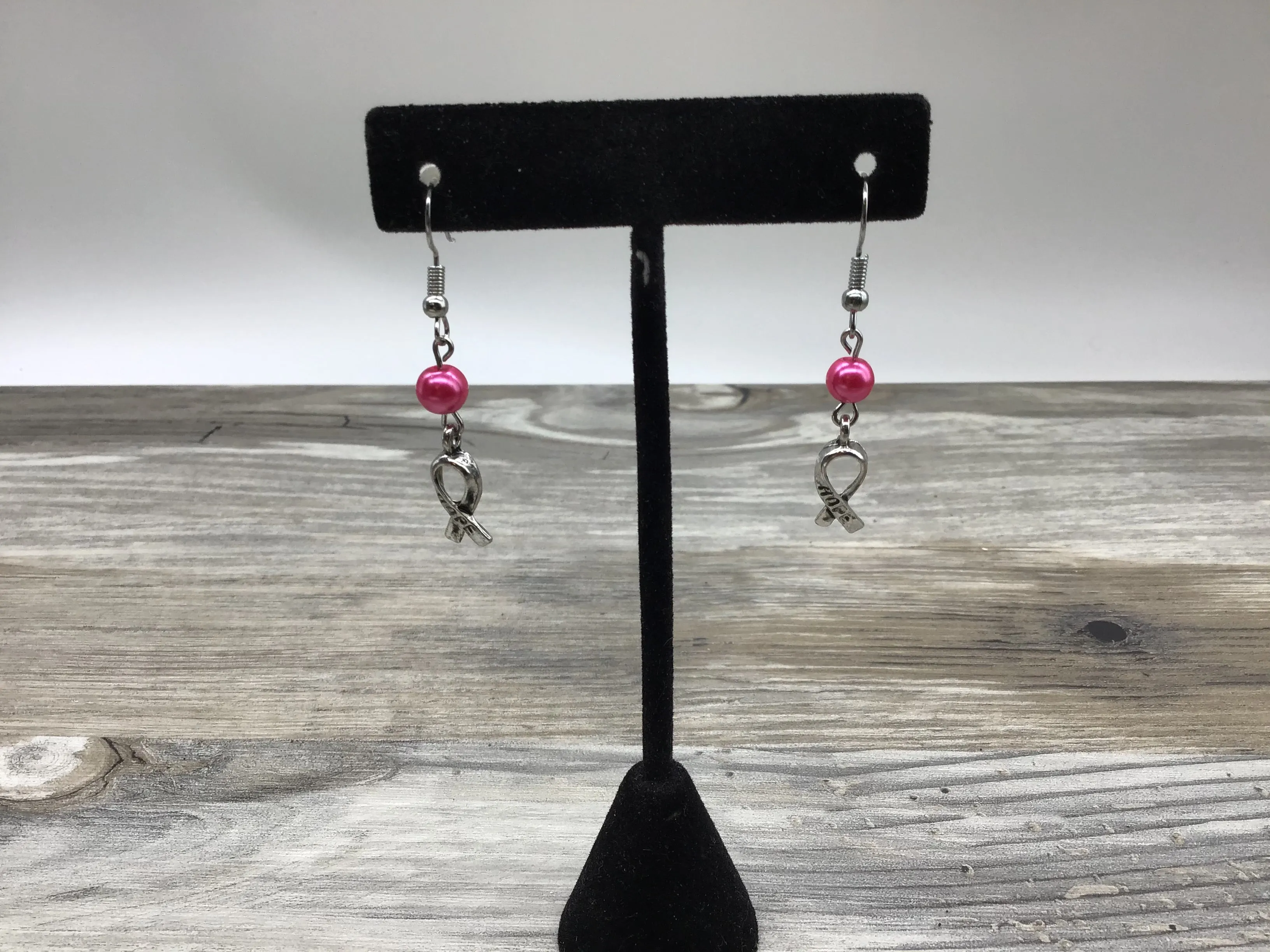 Hope Earrings (Breast Cancer Awareness)