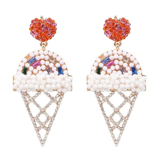 Ice Cream Social Drop Stud Earrings